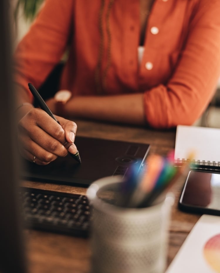 A UX designer working