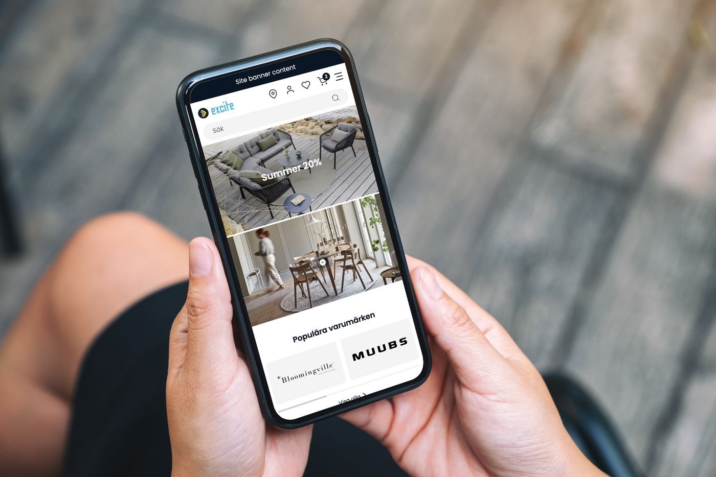 A mobile screen showing Avensia Nitro solution